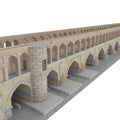 Si-o-seh Pol Bridge of 33 Arches on a white. 3D illustration