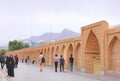 Si-o-seh pol bridge in Isfahan city (Iran) Royalty Free Stock Photo