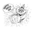 Siam Gumphant Thai Giant Cartoon Happy Birthday Royalty Free Stock Photo