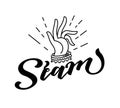 Siam lettering design vector