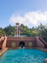 Siam Park, Costa Adeje, Tenerife, Spain - August 9th, 2022 - The  Tower of Power slide Royalty Free Stock Photo