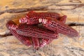 Siam Ruby Queen or Red corn of Bali is a type of sweet corn. Red corn`s kernels are stained with hues of ruby. Can be eaten fresh. Royalty Free Stock Photo