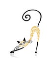 Siamese cat design. Vector illustration