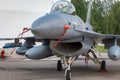 F-16 fighter jet static display at Siauliai Air Base