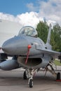 F-16 fighter jet static display at Siauliai Air Base