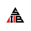 SIB triangle letter logo design with triangle shape. SIB triangle logo design monogram. SIB triangle vector logo template with red Royalty Free Stock Photo