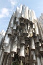 Sibelius Monument Copper tubes known Finnish composer in Helsinki. Author Eila Hiltunen Royalty Free Stock Photo