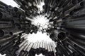 Sibelius Monument, Elevation angle shot. Helsinki, Finland. Royalty Free Stock Photo