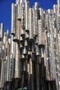 Section of the abstract Sibelius Monument dedicated to the composer Jean Sibelius, Helsinki, Finland Royalty Free Stock Photo