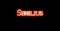 Sibelius written with fire. Loop