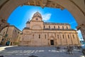 Sibenik cathedral of st James square view, UNESCO world heritage site