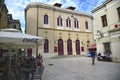 The scenic view at old mediterranean architecture in town Sibenik, Croatia Royalty Free Stock Photo