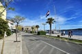 The scenic view at old mediterranean architecture in town Sibenik, Croatia Royalty Free Stock Photo