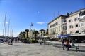 The scenic view at old mediterranean architecture in town Sibenik, Croatia Royalty Free Stock Photo