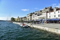 The scenic view at old mediterranean architecture in town Sibenik, Croatia Royalty Free Stock Photo