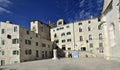 The scenic view at old mediterranean architecture in town Sibenik, Croatia Royalty Free Stock Photo