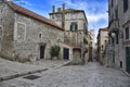 The scenic view at old mediterranean architecture in town Sibenik, Croatia Royalty Free Stock Photo