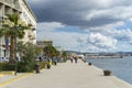 Sibenik, Croatia, October 10 2017, Cloudy sky over the city, Nice warm autumn day at Adriatic Sea Royalty Free Stock Photo