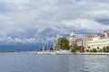 Sibenik, Croatia, October 10 2017, Cloudy sky over the city, Nice warm autumn day at Adriatic Sea Royalty Free Stock Photo