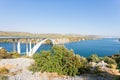 Sibenik, Croatia - Rest at the famous Sibenski Most Bridge Royalty Free Stock Photo