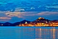 Sibenik evening colorful waterfront view