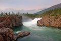 Siberia. Magic waterfall at Putorana plateau