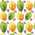 Siberian autumn watercolor pattern