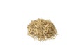 siberian ginseng in latin Eleutherococcus senticosus heap isolated on white background.