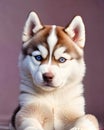 Siberian Husky Nordic puppy dog portrait Royalty Free Stock Photo