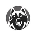 Siberian Husky Logo template Isolated. Brand Identity. Icon Abstract Vector graphic