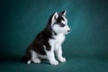 Siberian husky puppy studio shoot Royalty Free Stock Photo