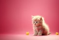 Siberian kittens are perfect for postcards. AI Generative Royalty Free Stock Photo