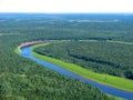 Siberian taiga - aerial view