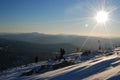 Siberian taiga, winter Russia, sun, winter fresh