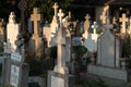 SIBIEL, TRANSYLVANIA/ROMANIA - SEPTEMBER 16 : View of the graveyard of the Holy Trinity Church in Sibiel Transylvania Romania on Royalty Free Stock Photo