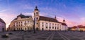 Sibiu big square panorama, Romania Royalty Free Stock Photo
