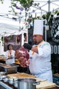 Famous chef prepare a fresh piece Angus cattle of meat