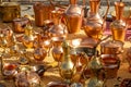 Copper pots at the gypsy fair