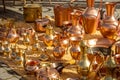 Copper pots at the gypsy fair