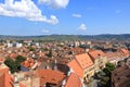 Sibiu Hermannstadt old town from above, Transylvania, Romania