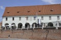 Sibiu,June 16:Historic building from Small Square of Sibiu in Romania Royalty Free Stock Photo