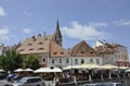 Sibiu,June 16:Terrace from Small Square of Sibiu in Romania Royalty Free Stock Photo