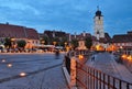 Sibiu - Night view - Romania Royalty Free Stock Photo