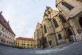 24. 12. 2014 SIBIU, ROMANIA. Abstract composition and architectural details from Evangelical Cathedral