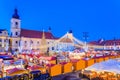 Sibiu, Romania. Christmas Market. Royalty Free Stock Photo
