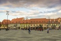 Sibiu, Romania.City Hall and Brukenthal palace.