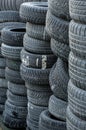 Used tire stacks