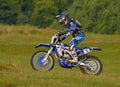 SIBIU, ROMANIA - JULY 16: Brett Swanepoel competing in Red Bull ROMANIACS Hard Enduro Rally with a Yamaha YZF motorcycle. The hard Royalty Free Stock Photo