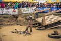 SIBIU, ROMANIA, JULY 16, 2016: A competitor at Red Bull ROMANIACS Hard Enduro Rally Royalty Free Stock Photo