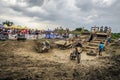 SIBIU, ROMANIA, JULY 16, 2016: Competitors at Red Bull ROMANIACS Hard Enduro Rally